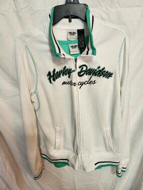 Green Harley-Davison Women's Zip up Jacket With Green Tank top
